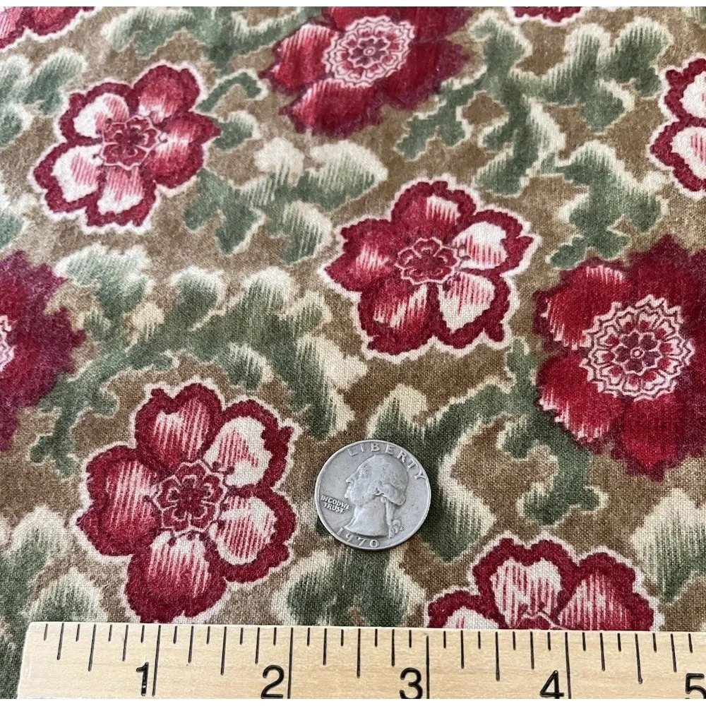Fabric Quilt Craft Cotton Folk Art Christmas‎ II By Robyn Pandolph Moda Flowers